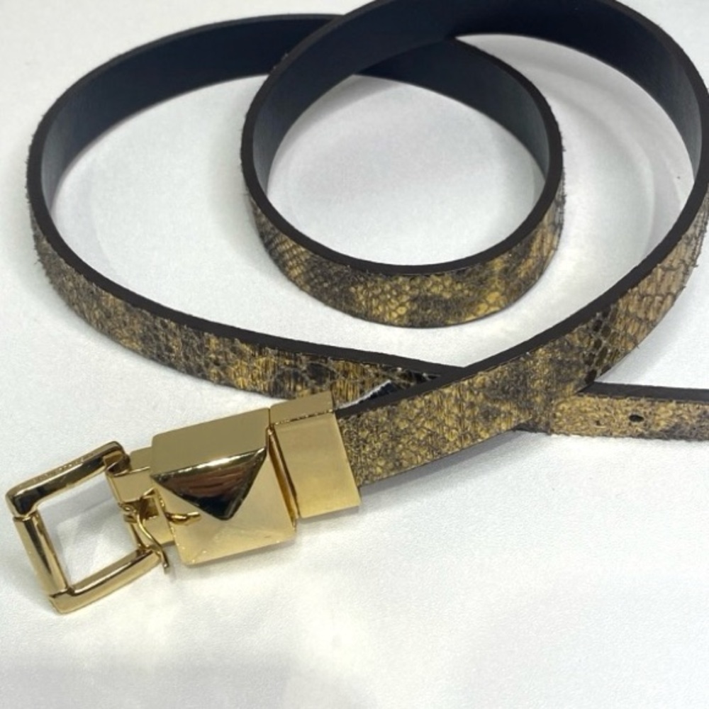 Micahel kors Leather Snake-Print Belt